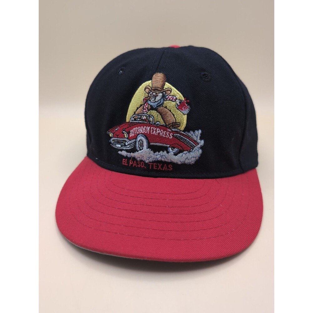 Auto Body Express EL PASO TX Vintage 90s SnapBack Hat Rare Embroided Design